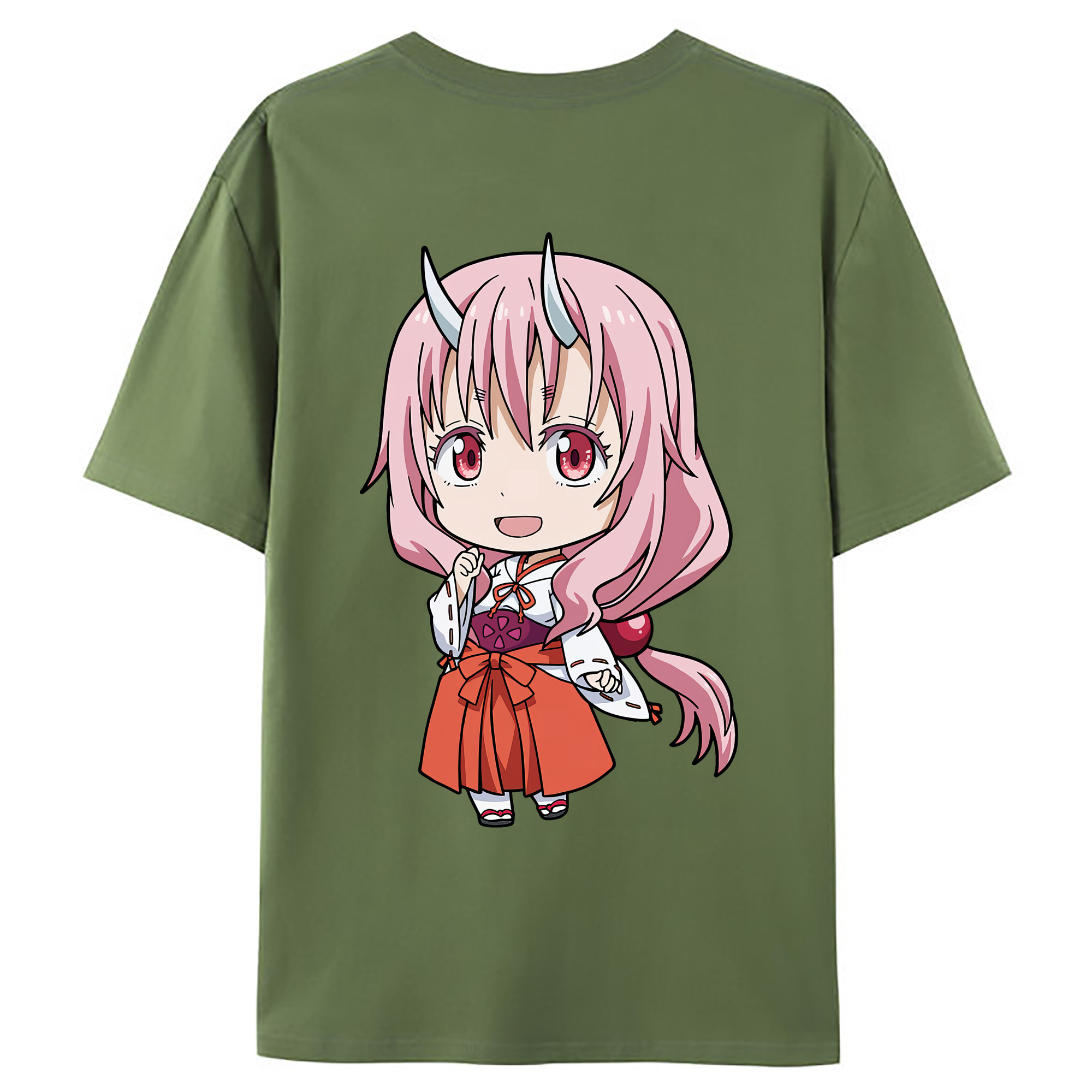 （画像用） 転スラ Regarding Reincarnated to Slime 綿100％ メンズ半袖Tシャツ（バックプリント） 通気性